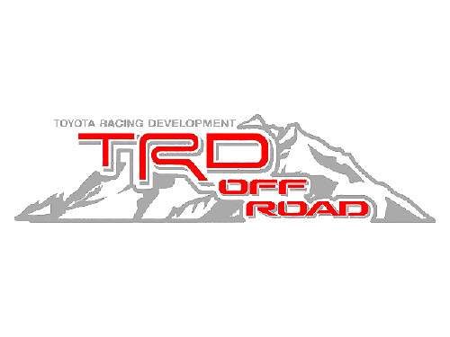 2 TOYOTA TRD OFF Mountain TRD adesivo decalcomania in vinile lato sviluppo corse