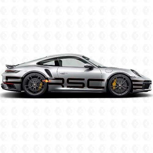 Adesivo Grande con Logo Laterale Porsche 911 con contorno_1