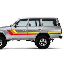 Kit Adesivi in Vinile Stile Vintage per Strisce Laterali per Toyota Land Cruiser 1986_2