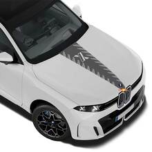 Adesivo in vinile a striscia centrale stile X per cofano BMW X5 G65_3