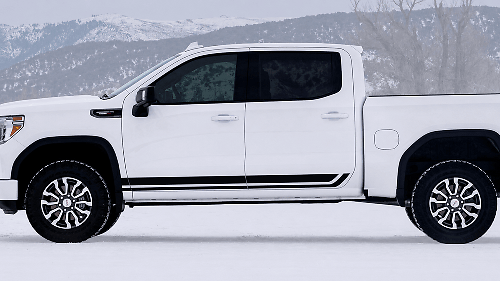 2 Strisce Adesive per Minigonne per GMC GM Sierra 1500 AT4 Strisce Adesive per Minigonne