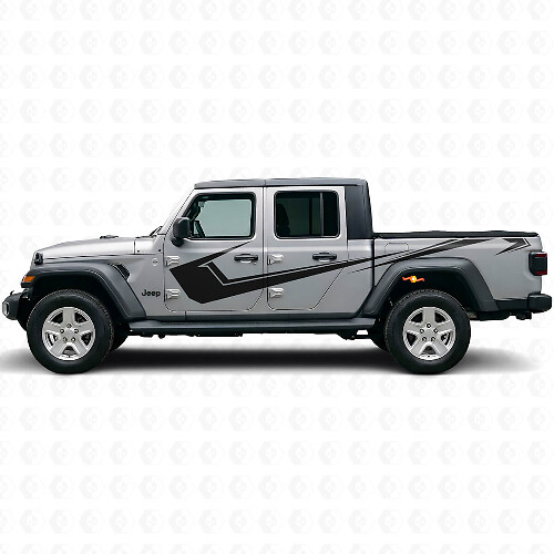 Kit di Adesivi in Vinile a Strisce Laterali Angolari per Jeep Gladiator 2020-27_1