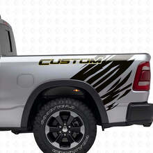 Kit adesivo in vinile personalizzato stile grunge contorno posteriore per Dodge Ram_6