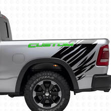Kit di Adesivi in Vinile Stile Grunge con Lettere Personalizzate per Laterale Posteriore Dodge Ram_2
