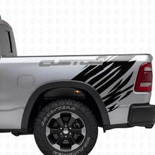 Kit di Adesivi in Vinile Stile Grunge con Lettere Personalizzate per Laterale Posteriore Dodge Ram_3