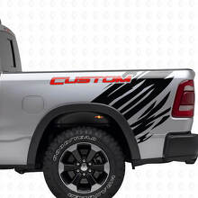 Kit di Adesivi in Vinile Stile Grunge con Lettere Personalizzate per Laterale Posteriore Dodge Ram_4