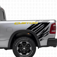 Kit di Adesivi in Vinile Stile Grunge con Lettere Personalizzate per Laterale Posteriore Dodge Ram_5