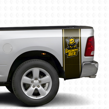 Adesivi Stripe a Nido d'Ape Grumpy Bee per il Lato del Letto Dodge Ram 1500 2500_2