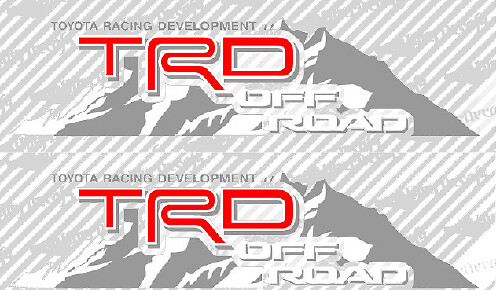 Kit Adesivi Laterali in Vinile Stile Montagna TRD Off Road per Auto Toyota