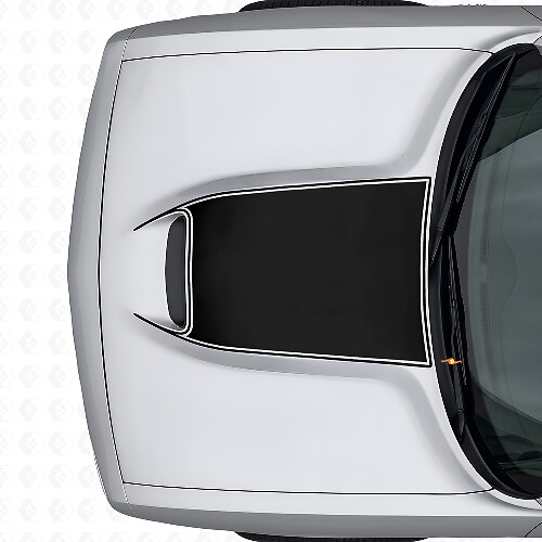 Pellicola adesiva per bocchetta cofano con contorno oscurato per Dodge Challenger 2015+_1