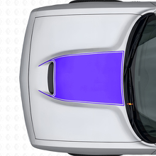 Pellicola adesiva per bocchetta cofano con contorno oscurato per Dodge Challenger 2015+_2
