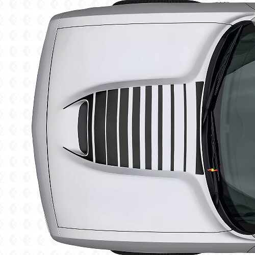 Strisce Adesive in Vinile per Ventilazione Cofano Strobe per Dodge Challenger 2015+_1