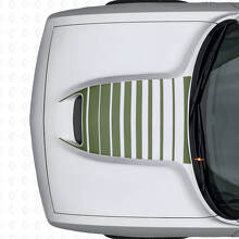 Strisce Adesive in Vinile per Ventilazione Cofano Strobe per Dodge Challenger 2015+_3