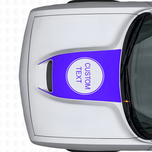 Adesivo in Vinile per Presa d'Aria Cofano con Scritta Personalizzata per Dodge Challenger 2015+_2