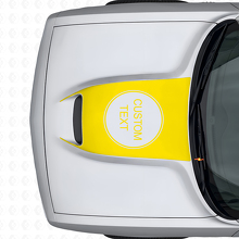 Adesivo in Vinile per Presa d'Aria Cofano con Scritta Personalizzata per Dodge Challenger 2015+_6