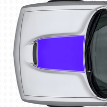 Adesivo Vinilico Contorno Nero Opaco per Cofano Dodge Challenger 2015+_2