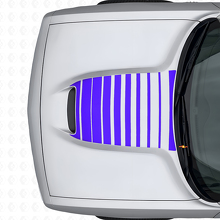 Adesivo in Vinile a Strisce Stroboscopiche per Cofano per Dodge Challenger 2015+_2