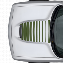 Adesivo in Vinile a Strisce Stroboscopiche per Cofano per Dodge Challenger 2015+_3