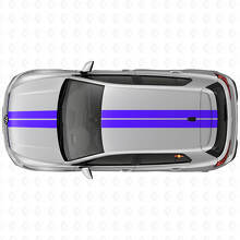 Kit Adesivi Vinile Strisce Doppie da Corsa per Cofano e Tetto per Volkswagen Golf R MK8 2023_2