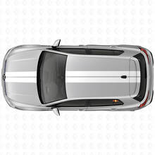 Kit Adesivi Vinile Strisce Doppie da Corsa per Cofano e Tetto per Volkswagen Golf R MK8 2023_5