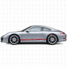 Kit Adesivi Vinile Strisce Laterali Slim Turbo RS per Porsche 911 991_4