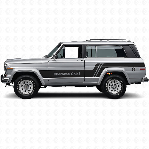Kit Adesivi a Strisce Laterali in Vinile Cherokee Chief per Jeep Cherokee 1979