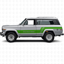 Kit Adesivi a Strisce Laterali in Vinile Cherokee Chief per Jeep Cherokee 1979_3