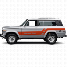 Kit Adesivi a Strisce Laterali in Vinile Cherokee Chief per Jeep Cherokee 1979_4