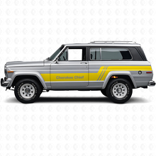 Kit Adesivi a Strisce Laterali in Vinile Cherokee Chief per Jeep Cherokee 1979_5