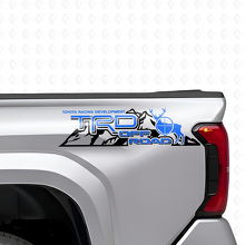 Set di Adesivi Laterali Posteriori in Vinile TRD Off Road Mountains per Camion Toyota_2