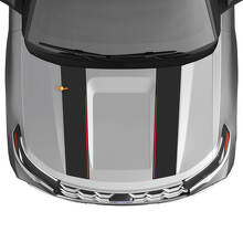 Set di Adesivi in Vinile con Doppie Strisce Cofano per Musclecar Explorer ST1 2020-2026_4