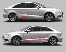 Kit di Adesivi in Vinile con Strisce Laterali Techno Style per Audi A3_2
