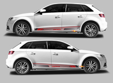 Kit Adesivi Vinile Strisce Laterali A3 Sport Techno Style per Audi A3 Sportback_2