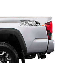 Set di Adesivi Laterali in Vinile TRD Off Road Mountain Deer Bed per Camion Toyota_2