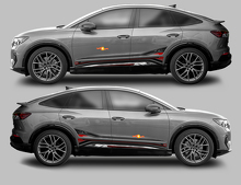 Kit di adesivi in vinile strisce laterali Accent per Audi Q4 Sportback E-Tron_3
