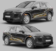 Kit adesivo in vinile con strisce laterali stile Techno intrecciato per Audi Q5_2