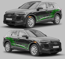 Kit adesivo in vinile con strisce laterali stile Techno intrecciato per Audi Q5_3