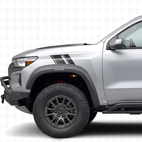 Kit adesivi in vinile doppie strisce parafango anteriore per Chevrolet Colorado ZR2