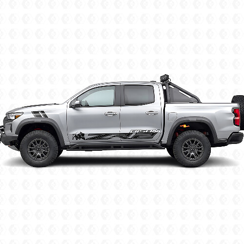 Kit di Adesivi in Vinile con Logo Bison ZR2 per Porta per Chevrolet Colorado ZR2