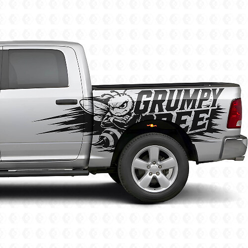 Kit Adesivi Laterali in Stile Splash Ape Brontolona per Camion Dodge Ram_1