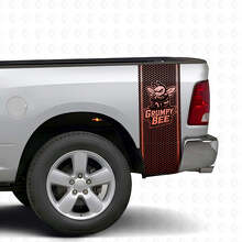 Kit di decalcomanie in vinile stile alveare Grumpy Bee per il comodino del camion Dodge Ram_2