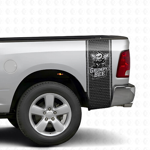 Kit adesivo in vinile a strisce stile nido d'ape Grumpy Bee per il comodino del camion Dodge Ram