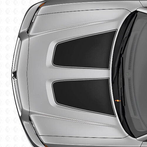 Set di Adesivi in Vinile con Strisce a Doppio Contorno Largo per Cofano per Dodge Charger