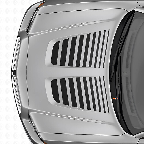 Set di Adesivi in Vinile a Strisce a Doppio Lampo per Cofano per Dodge Charger