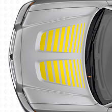 Set di Adesivi in Vinile a Strisce a Doppio Lampo per Cofano per Dodge Charger_5