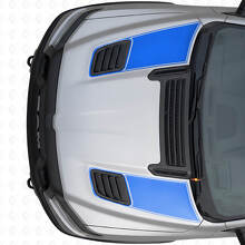 Set di Adesivi in Vinile a Strisce con Doppio Contorno per Ventilazione Cofano per Dodge Ram Sport 2019+_2