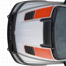 Set di Adesivi in Vinile a Strisce con Doppio Contorno per Ventilazione Cofano per Dodge Ram Sport 2019+_4