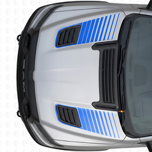 Set di Adesivi in Vinile a Strisce a Doppio Strobo per Sfiato Cofano per Dodge Ram Sport 2019+_2