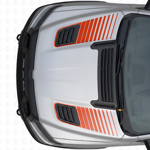 Set di Adesivi in Vinile a Strisce a Doppio Strobo per Sfiato Cofano per Dodge Ram Sport 2019+_4