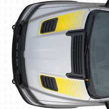 Set di Adesivi in Vinile a Strisce a Doppio Strobo per Sfiato Cofano per Dodge Ram Sport 2019+_5
